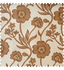 Dark brown and beige color beautiful natural Helianthemum scoparium flower texture finished background polyester main curtain